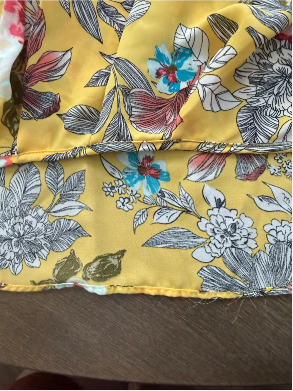 Novida Floral Sleeveless Blouse Yellow Multi-color Size 2X
